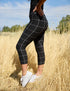 SA Exclusive Black Windowpane Capri Leggings
