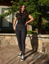 SA Exclusive Black Mini Polka Dot Pocket Leggings