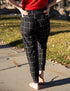 SA Exclusive Black Windowpane Harem Pocket Pants