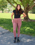 SA Exclusive Brown Windowpane Pocket Leggings