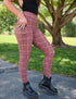 SA Exclusive Brown Windowpane Pocket Leggings