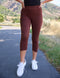 SA Exclusive Brown Solid Capri Leggings