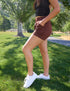 SA Exclusive Brown Solid Harem Shorts