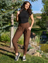 SA Exclusive Brown Mini Polka Dot Harem Pocket Pants