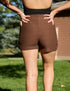 SA Exclusive Brown Mini Polka Dot Harem Shorts