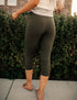 SA Exclusive Dark Olive Capri Leggings