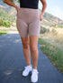 SA Exclusive Taupe Solid Biker Shorts