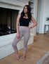 SA Exclusive Taupe Solid Capri Leggings