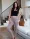 SA Taupe Cross Waistband Pocket Leggings