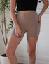 SA Exclusive Taupe Solid Yoga Shorts
