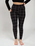 SA Exclusive Black Windowpane Pocket Leggings