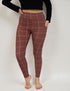 SA Exclusive Brown Windowpane Pocket Leggings