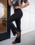 SA Exclusive Black Cross Waist Flare Leggings