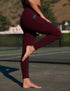 SA Exclusive Burgundy Pocket Solid Leggings