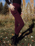 SA Exclusive Burgundy Pocket Solid Leggings