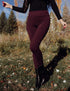 SA Exclusive Burgundy Pocket Solid Leggings