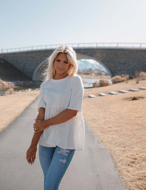 Double The Luck Peplum Top