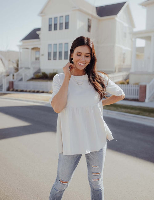 Double The Luck Peplum Top