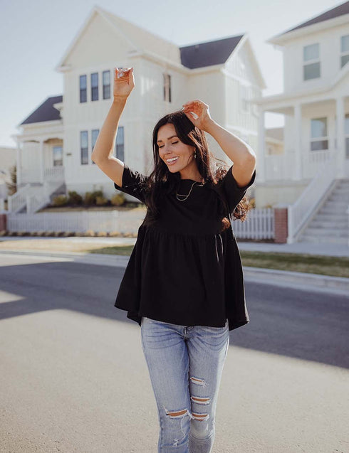 Double The Luck Peplum Top