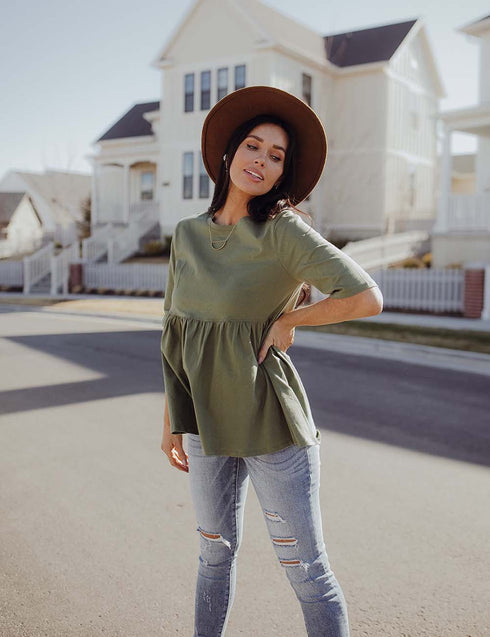 Double The Luck Peplum Top