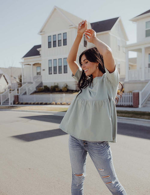 Double The Luck Peplum Top