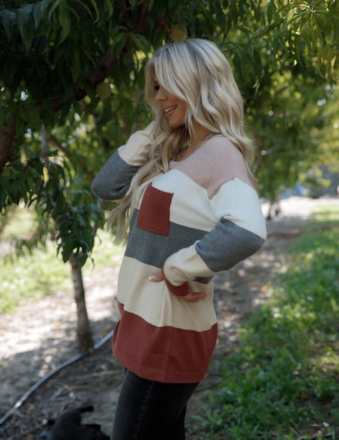 Drawn To Block Sweater