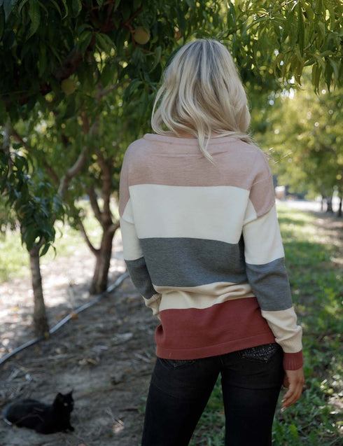 Drawn To Block Sweater