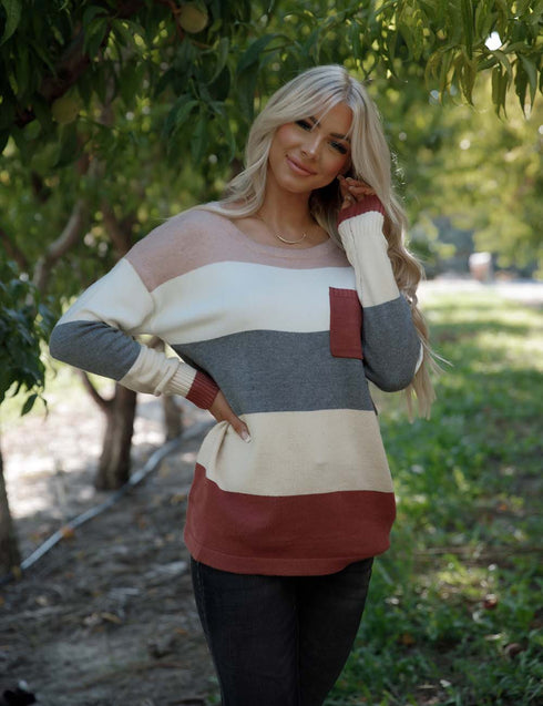 Drawn To Block Sweater