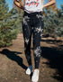 SA Festive Frost Cross Waistband Pocket Leggings