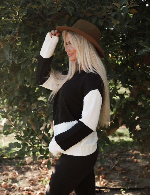 Holding On Block Sweater