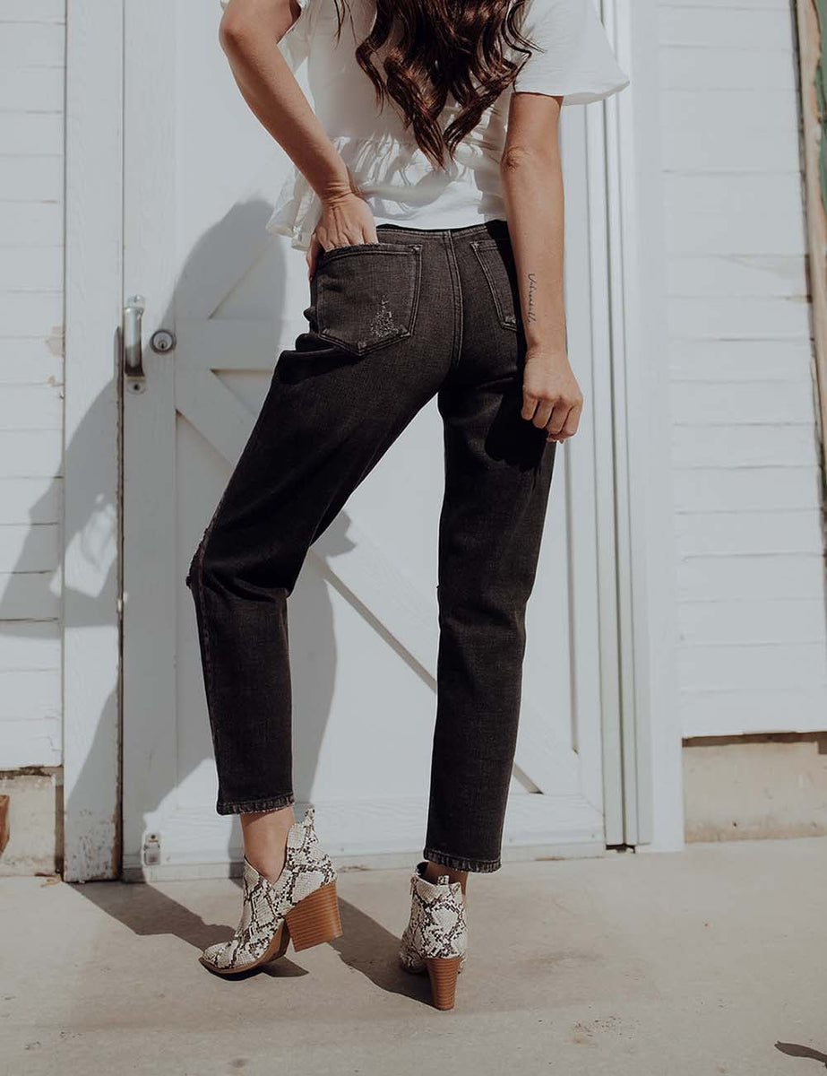 Kancan Light Wash Distressed Mom Jeans offers 9/28