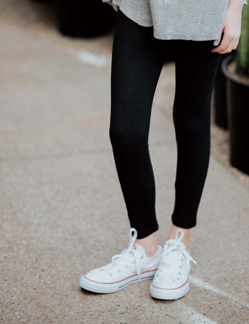 SA Exclusive Little Girl Black Leggings