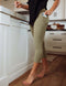 SA Exclusive Light Olive Solid Capri Pocket Leggings