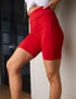 SA Exclusive Red Solid Biker Shorts