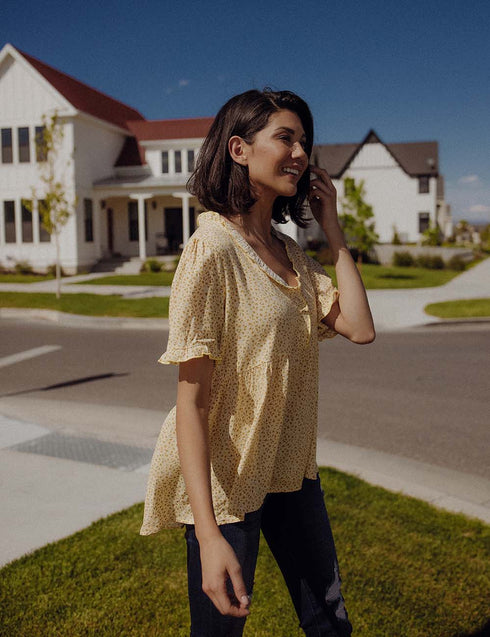 Right On The Path Peplum Top