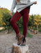 SA Exclusive Burgundy Solid Leggings