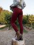 SA Exclusive Burgundy Solid Leggings