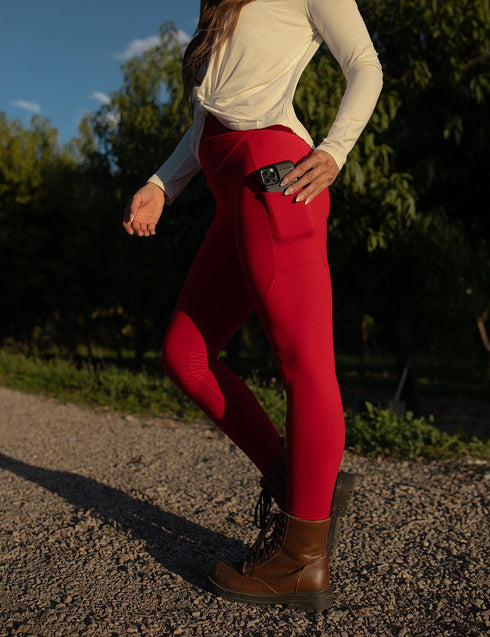 SA Red Cross Waistband Pocket Leggings