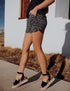 SA Exclusive Sassy Grey and Black Leopard Harem Shorts