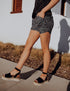 SA Exclusive Sassy Grey and Black Leopard Harem Shorts