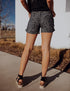SA Exclusive Sassy Grey and Black Leopard Harem Shorts