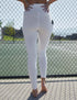 SA Exclusive White Pocket Solid Leggings