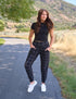 SA Exclusive Black Windowpane Harem Pocket Pants