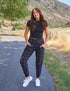 SA Exclusive Black Windowpane Harem Pocket Pants
