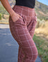 SA Exclusive Brown Windowpane Harem Pocket Pants