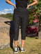 SA Exclusive Black Mini Polka Dot Capri Leggings