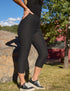 SA Exclusive Black Mini Polka Dot Capri Leggings