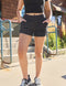 SA Exclusive Black Mini Polka Dot Harem Shorts