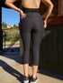 SA Exclusive Black Mini Polka Dot Capri Pocket Leggings