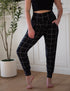 SA Exclusive Black Windowpane Harem Pocket Pants